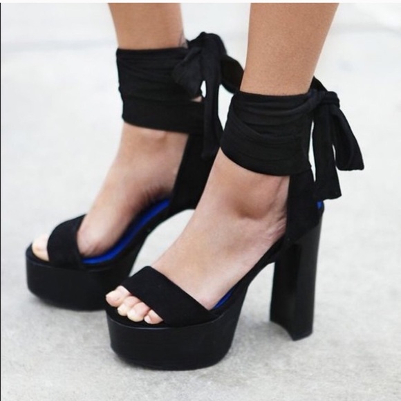 Jeffrey Campbell Shoes - Black Suede Jeffery Campbell x Free People Heels